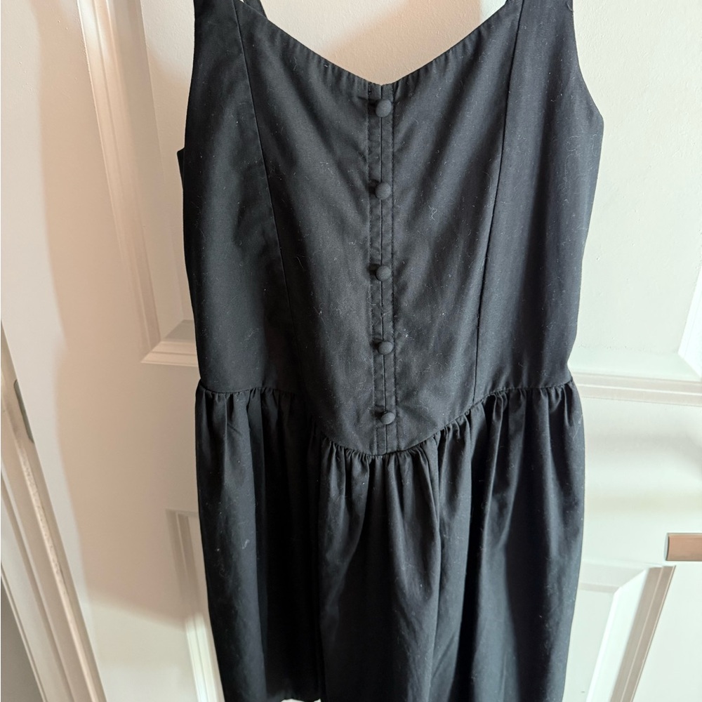 Almost New- Girl Abercrombie Kids Black Button-Front Mini Dress